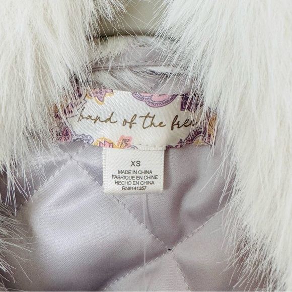 NWT Band of the Free Boho Sequin Faux Fur Open Front Jacket Size XS - Picture 7 of 12